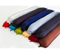 Plain Dyed Fabric Hollowfibre Filled Draught Excluder Stopper Cushion - Heavy Door Draught Stopper for Bottom of Door/Window - Draft Insulator - 90x18cm (Red)