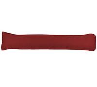 Plain Dyed Fabric Hollowfibre Filled Draught Excluder Stopper Cushion - Heavy Door Draught Stopper for Bottom of Door/Window - Draft Insulator - 90x18cm (Wine)