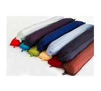 Plain Dyed Fabric Hollowfibre Filled Draught Excluder Stopper Cushion - Heavy Door Draught Stopper for Bottom of Door/Window - Draft Insulator - 90x18cm (Silver)