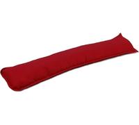 Plain Dyed Fabric Hollowfibre Filled Draught ExcluderDoor Draft Stopper Draft Blocker with Washable Cover - Easy Installation - Wind, Cold & Noise Guard Draft Insulator - 90x18cm (RED, PACK OF 1)