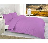 Plain Dyed Fitted Sheets Polycotton Fitted Bed Sheets Single Double King Super King OR Pillow Cases By * Textile.Plus* (King, Lilac)