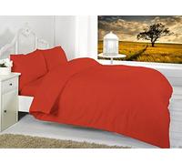 Plain Dyed Fitted Sheets Polycotton Fitted Bed Sheets Single Double King Super King OR Pillow Cases By * Textile.Plus* (Double, Red)