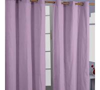 Plain Dyed Heavy Cotton Curtain Eyelet Ready Made Ring Top White, Blue, Grey