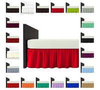 Plain Dyed Platform Base Valance Sheet Poly-Cotton 40cm Extra Deep Frilled Bedding Sheet | Easy Care Bed Sheet in 20 Colours | Single Double King Super king Size (Fuchsia, Single)