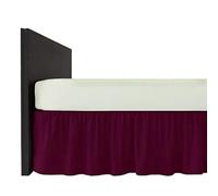 Plain Dyed Poly-Cotton Frilled Bed Base Valance Sheet - Easy Care, In 20 Colours - Machine Washable (Plum, Single)