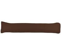 Plain Dyed Polycotton Draught Excluder 92×20cm - Heavy Door Draught Stopper Cushion (Chocolate Polycotton)