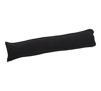 Plain Fabric Draught Excluder Decorative Simple Door or Window Draft Guard (Black)