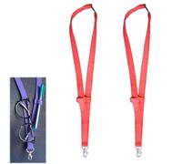 Plain Fabric Pen Lanyards, Neck Lanyards Clip with Pen Holder & Glasses Holder, Plain Nylon Lanyards Holder, Anti-Lost Lanyard Pen Holder for Teacher Student Office Worker (Red)