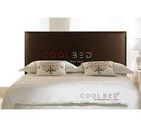 PLAIN FAUX LEATHER CHESTERFIELD HEADBOARD FOR DIVAN BED IN 20" AND 26" HEIGHT (SMALL DOUBLE - 4FT, BROWN - 20" Inches)
