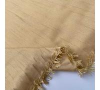Plain Faux Poly Dupion Silk Bridal Dress Upholstery Cushion Slubbed Textured 100% Polyester Extra Wide Fabric Material | 60" - 150 cm Wide (per Half Metre, Gold)