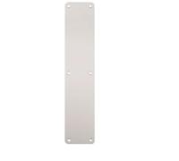 Plain Finger Plate Door Protection Plate Durable Surface Guard for Residential and Commercial Doors (Satin Anodised Aluminium, 300mm x 75mm)