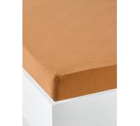 Plain Fitted Sheet in Organic Cotton* Gauze for Babies ochre