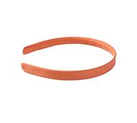 Plain Flat SATIN Fabric Thick ALICE BAND 15mm HEADBAND Hair Band Accessories (Orange)