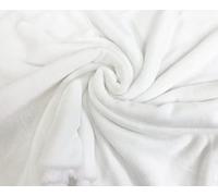 Plain Fleece Fabric Cuddle Warm Super Soft Plush Dress Gown Blanket Material Sold per Half METRE (Plain White)