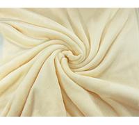 Plain Fleece Fabric Cuddle Warm Super Soft Plush Dress Gown Blanket Material Sold per Half METRE (Plain Lemon)