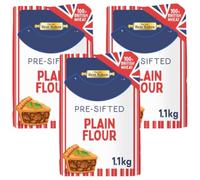 Plain Flour 1.1Kg, Pack Of 3, Pre-sifted for lighter bakes, Perfect for home baking, Suitable for cakes, pastries, sauces and more