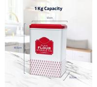 Plain Flour Storage Tin & Self Raising Retro Style Containers Kitchen Canister