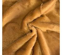 Plain Fun Faux Fur Fabric Material Antelope Brown, 1/8Mtr - 50cmx37cm