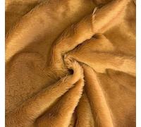 Plain Fun Faux Fur Fabric Material Antelope Brown (Precut 1Mtr 150cm x 100cm)