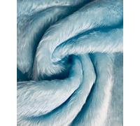 Plain Fun Faux Fur Fabric Material Baby Blue, Sample - 10cmx10cm