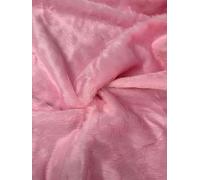 Plain Fun Faux Fur Fabric Material Baby Pink Blossom (Precut 1Mtr 150cm x 100cm)