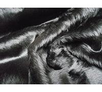 Plain Fun Faux Fur Fabric Material Black, 1/8Mtr - 50cmx37cm