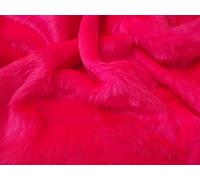 Plain Fun Faux Fur Fabric Material Bright Cerise Pink, 1Mtr - 150cmx100cm