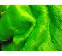Plain Fun Faux Fur Fabric Material Bright Lime Green (Precut 1Mtr 150cm x 100cm)