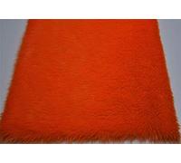 Plain Fun Faux Fur Fabric Material Bright Orange, 5Mtr - 500cmx150cm