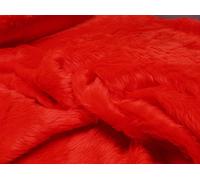 Plain Fun Faux Fur Fabric Material Bright RED, 5Mtr - 500cmx150cm