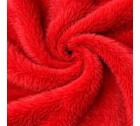 Plain Fun Faux Fur Fabric Material Bright RED (Precut 1Mtr 150cm x 100cm)