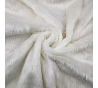 Plain Fun Faux Fur Fabric Material Bright White, 1Mtr-150cmx100cm