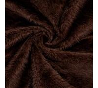 Plain Fun Faux Fur Fabric Material DK Brown Bruno (Precut 1Mtr 150cm x 100cm)