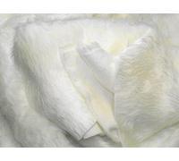 Plain Fun Faux Fur Fabric Material Ecru (Off White), 1/8Mtr - 50cmx37cm