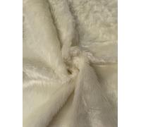 Plain Fun Faux Fur Fabric Material Ecru (Off White), 1Mtr - 150cmx100cm