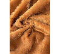 Plain Fun Faux Fur Fabric Material Ginger Chestnut BROW (Precut 1Mtr 150cm x 100cm)