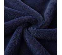 Plain Fun Faux Fur Fabric Material Navy Blue, Sample - 10cmx10cm
