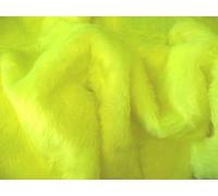 Plain Fun Faux Fur Fabric Material NEON FLO Yellow (Precut 1Mtr 150cm x 100cm)