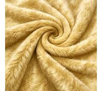 Plain Fun Faux Fur Fabric Material Toffee Cream (Precut 1Mtr 150cm x 100cm)