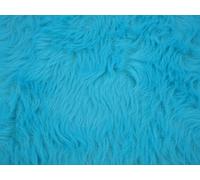 Plain Fun Faux Fur Fabric Material Turquoise Blue (Precut 1Mtr 150cm x 100cm)