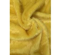 Plain Fun Faux Fur Fabric Material Yellow (Precut 1Mtr 150cm x 100cm)