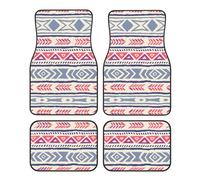 Plain Geometric Floral Pattern Car mats, 4-Piece Set | Suitable for Cars, SUVs, Trucks | Dirt-Resistant and Easy to Clean