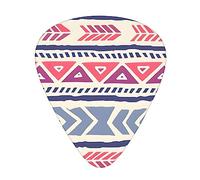 Plain Geometric Floral Pattern Fashion Colour Guitar Picks 12 Pack, For Acoustic Guitar Electric Guitar Ukulele