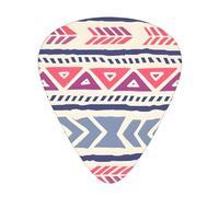 Plain Geometric Floral Pattern Guitar Plectrum Set Of 12, Including 3 Thicknesses Of Plectrums For Acoustic Guitars, &Ukuleles And More.