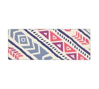 Plain Geometric Floral Pattern Keyboard pad with Non-Slip Rubber Base and Stitched Edges, Suitable for Office and Home use, 80 x 30 cm.