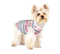 Plain geometric floral pattern Small Cotton Dog Vest S - Breathable, Comfortable, Stylish Apparel for Pets