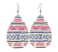 Plain Geometric Floral Pattern Teardrop Leather Earrings, Women'S Accessories, Versatile Earrings Suitable For Commuting And Travel.