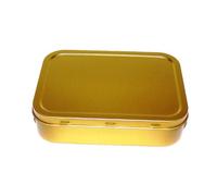 PLAIN GOLD 2oz TOBACCO TIN,PILL BOX