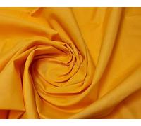 Plain Gold Polycotton Fabric for Dressmaking, Art & Craft, Sewing, Quilting | 45'' - 115 cm Wide| Precut Length 2m