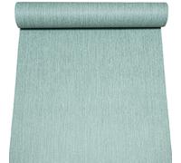 Plain Green Wallpaper Linen Effect Textured Free Match Paste The Wall Hallway